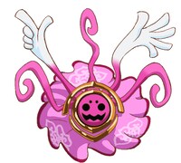 キュアハッピーに変身したミデンの設定画。