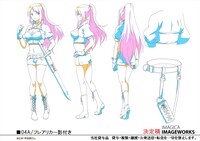 フレアリカ（CV：小松未可子）のキャラクター設定画。