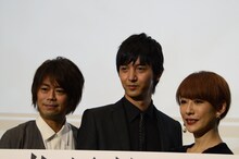 左から浪川大輔、中山麻聖、朴ろ美。