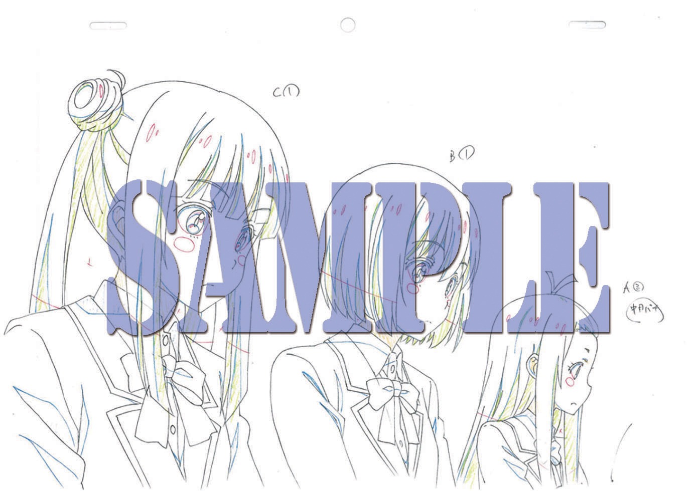 プレゼントされるアニメ生原画のサンプル。