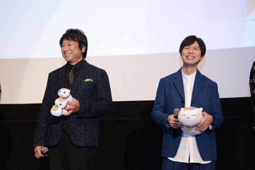 「劇場版 夏目友人帳 ～うつせみに結ぶ～」初日舞台挨拶の様子。