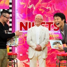 ちばてつやが「にけつッ!!」出演、ケンコバ&ジュニアに似顔絵プレゼント