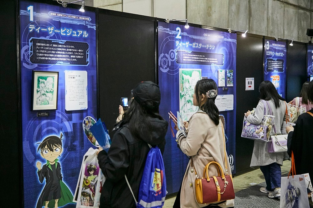 「AnimeJapan 2018」“Production Works Gallery”コーナーの様子。