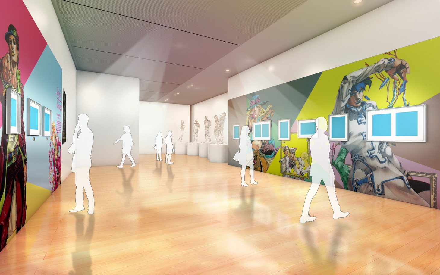 「荒木飛呂彦原画展 JOJO 冒険の波紋」大阪会場イメージ。