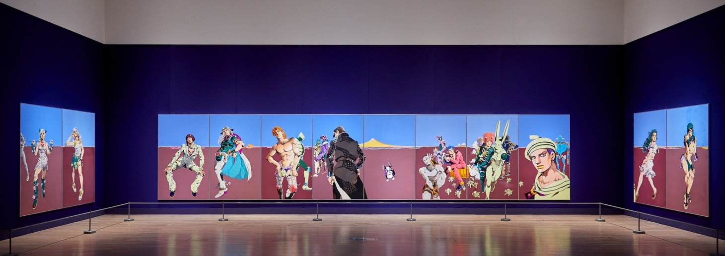 新作大型原画「裏切り者は常にいる」 東京会場展示風景。(c)荒木飛呂彦＆LUCKY LAND COMMUNICATIONS／集英社