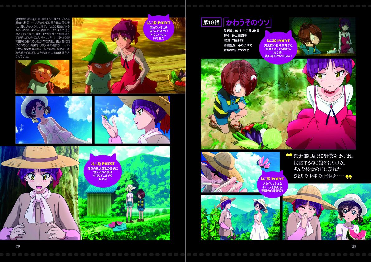 「ゲゲゲの鬼太郎 CHARACTER BOOK ねこ娘大全」より。
