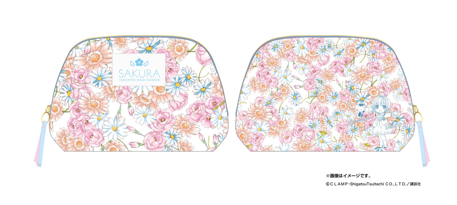 オリジナルブランド「SAKURA」のドーム型ポーチフラワー柄。