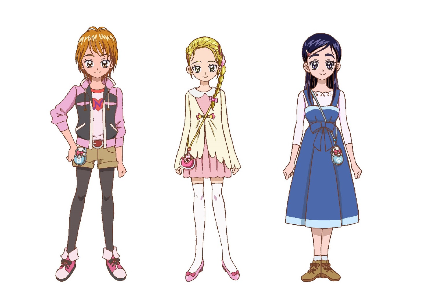 なぎさ、ひかり、ほのかの秋服姿。