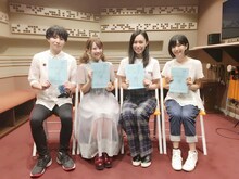 左から槙聖司役の市川太一、小糸侑役の高田憂希、七海燈子役の寿美菜子、佐伯沙弥香役の茅野愛衣。