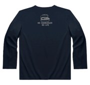 「ハンバーガーマニア長袖Tシャツ」ネイビー