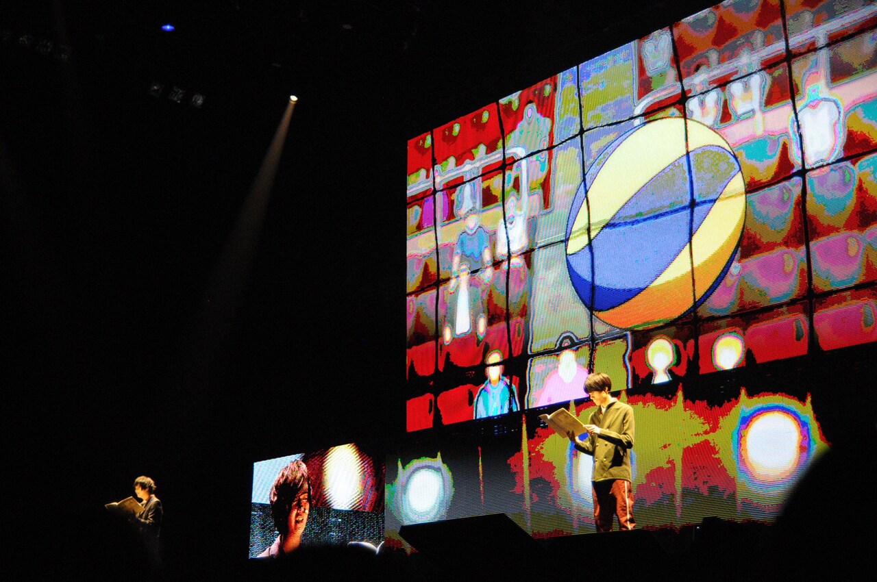 「ハイキュー!!」パートより、（左から）斉藤壮馬、内山昂輝。