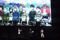 「『進撃の巨人』Season 3」パートより、（左から）小野大輔、梶裕貴、神谷浩史。
