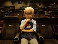 「名探偵コナン ゼロの執行人（しっこうにん）」“4Dアトラクション執行上映”をひと足先に体験する安室透。