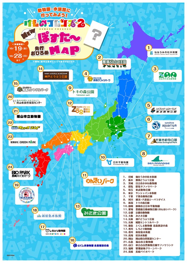 特別キービジュアルが掲出される動物園、水族館の紹介画像。