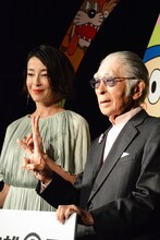 「藤子不二雄(A)展 －(A)の変コレクション－」オープニングセレモニーの様子。