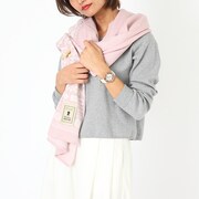 毛利蘭モデルのストール使用例。