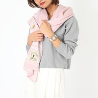 毛利蘭モデルのストール使用例。