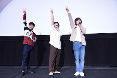 左から鷹梁ミナト役の五十嵐雅、一条シン役の寺島惇太、西園寺レオ役の永塚拓馬。