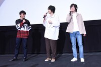 左から鷹梁ミナト役の五十嵐雅、一条シン役の寺島惇太、西園寺レオ役の永塚拓馬。