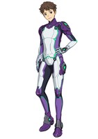 ニューロスーツを着用した浅野慶作（CV：斉藤壮馬）。