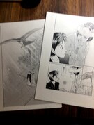 出品中の「ゴッドハンド輝」の原稿の一部。