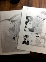 出品中の「ゴッドハンド輝」の原稿の一部。