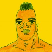 藤岡拓太郎のイラスト。