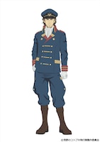 TVアニメ「荒野のコトブキ飛行隊」より、サネアツ。優柔不断でうだつの上がらない現場の指揮官。よく貧乏くじを引いては、周囲から罵られている。