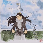 「ちひろさん」のキャンバスパネル。