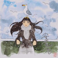 「ちひろさん」のキャンバスパネル。