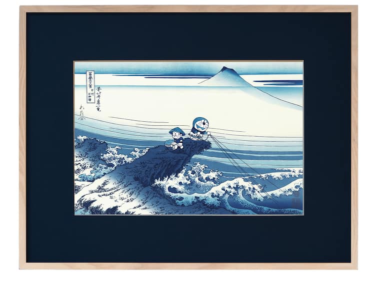 額装】ドラえもん 50周年浮世絵「未来の国からはるばると」 初回特集