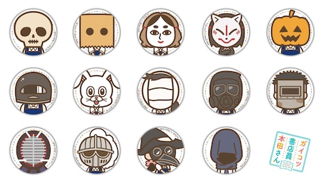 コラボカフェ限定グッズの缶バッジ。