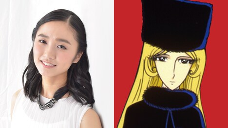 左から木下晴香、メーテルのイラスト。 (c)松本零士・東映アニメーション