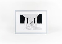 トーストで販売されている「【原画】町田洋『二人の男は旅を終えると、岩絵の中に入っていった』No.1」。