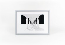 トーストで販売されている「【原画】町田洋『二人の男は旅を終えると、岩絵の中に入っていった』No.1」。