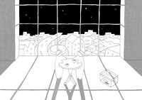 「二人の男は旅を終えると、岩絵の中に入っていった」より。