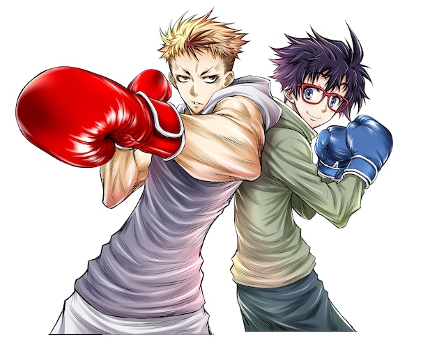 「BOXER's BLAST」のカラーカット。(c)酒井敦朗・暁月あきら／集英社