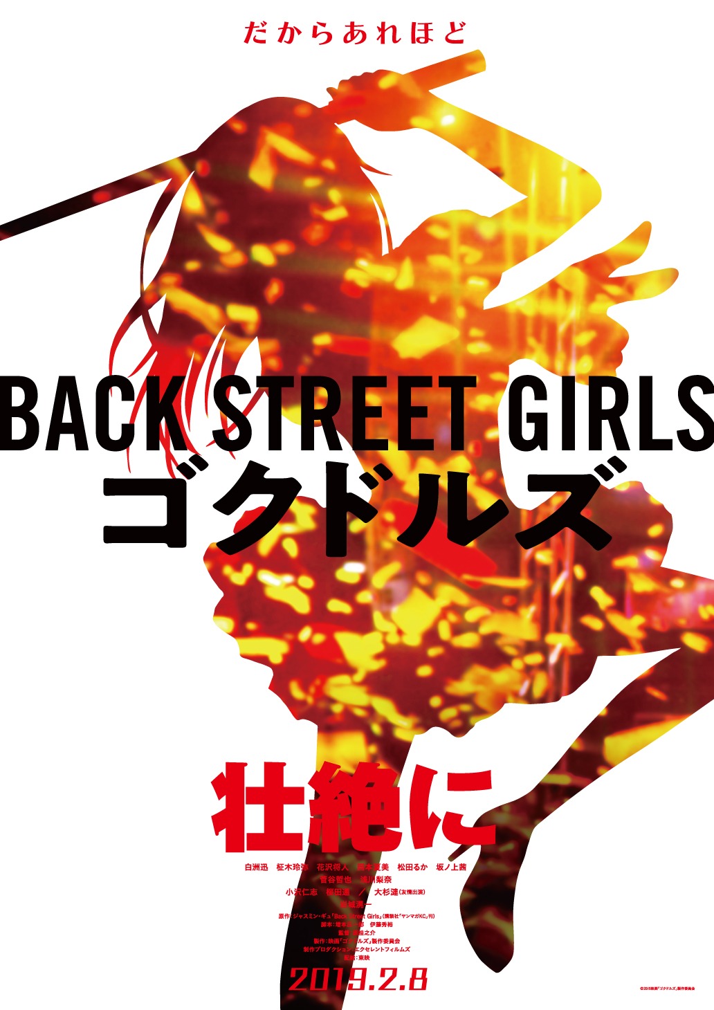 「BACK STREET GIRLS -ゴクドルズ-」のビジュアル。