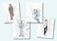 全4種の抱きシーツ。左から「僕は妹に恋をする」の頼、「僕の初恋をキミに捧ぐ」の逞、「カノジョは嘘を愛しすぎてる」の秋、「虹、甘えてよ。」の岳。