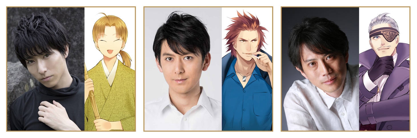 左から一色黎明役の谷佳樹、深瀬明役の佐々木崇、骨董屋役の細見大輔。