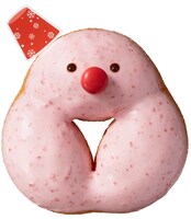 11月9日から12月25日まで展開されるクリスマス期間限定のドーナツ「ふゆだるま ストロベリー」。「ミスド ポケモン ドーナツ」の「お持ち帰りで会おう！セット」でも選ぶことができる。