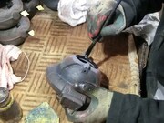 「南部鉄器 鉄瓶ZAKU」の制作工程。