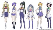 “スーパー6”の少女たち。左からレッド・ツゥ、エクス・トラ、末野・ラ・ティーノ、キラ・ポマト、チャイム、ラ・ラ・ランド。