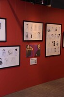 「オノ・ナツメ 1日1キャラクター展」の様子。