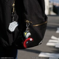 帽子キーホルダーの使用例。