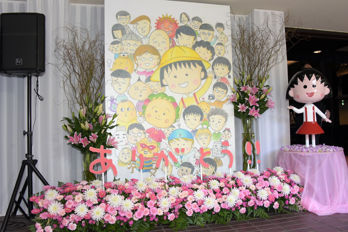 式場入り口に設けられた装飾。