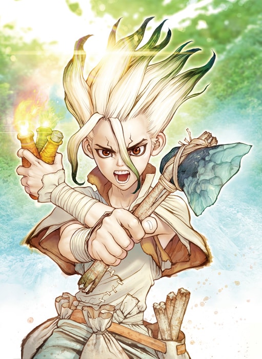「Dr.STONE」のカラーカット。(c)米スタジオ・Boichi/集英社