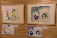 「有閑倶楽部」のコーナーより。会期は3期にわけられており、期間ごとにカラー原画の展示替えが行われる。現在の展示は11月25日まで。