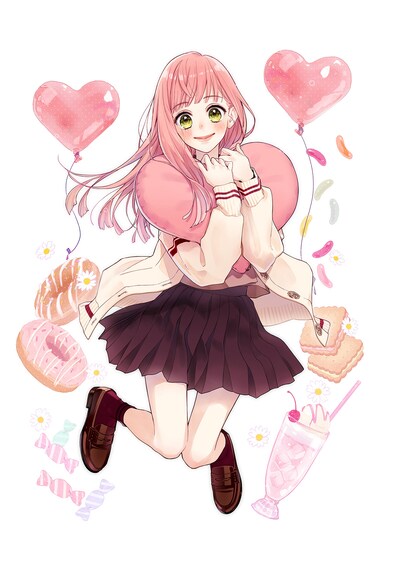 「ふたりで恋をする理由」第1話の扉ページに使用されたイラスト。(c)ひろちひろ／集英社 マーガレット