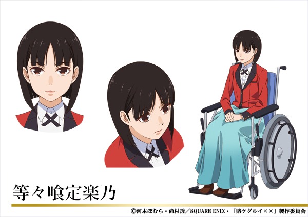 等々喰定楽乃のキャラクター設定画。